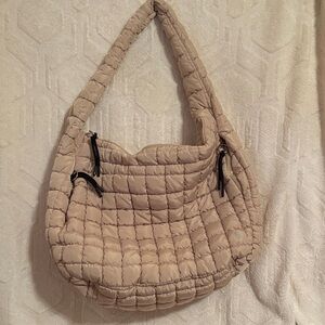 Quilted Tan Shoulder Bag